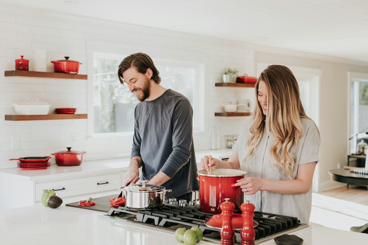 Bahan-bahan segar untuk memasak di rumah